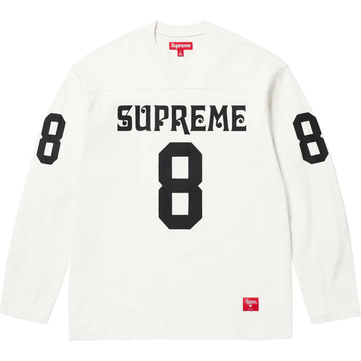 SUPREME AFFILIATED L/S FOOTBALL TOP WHITE