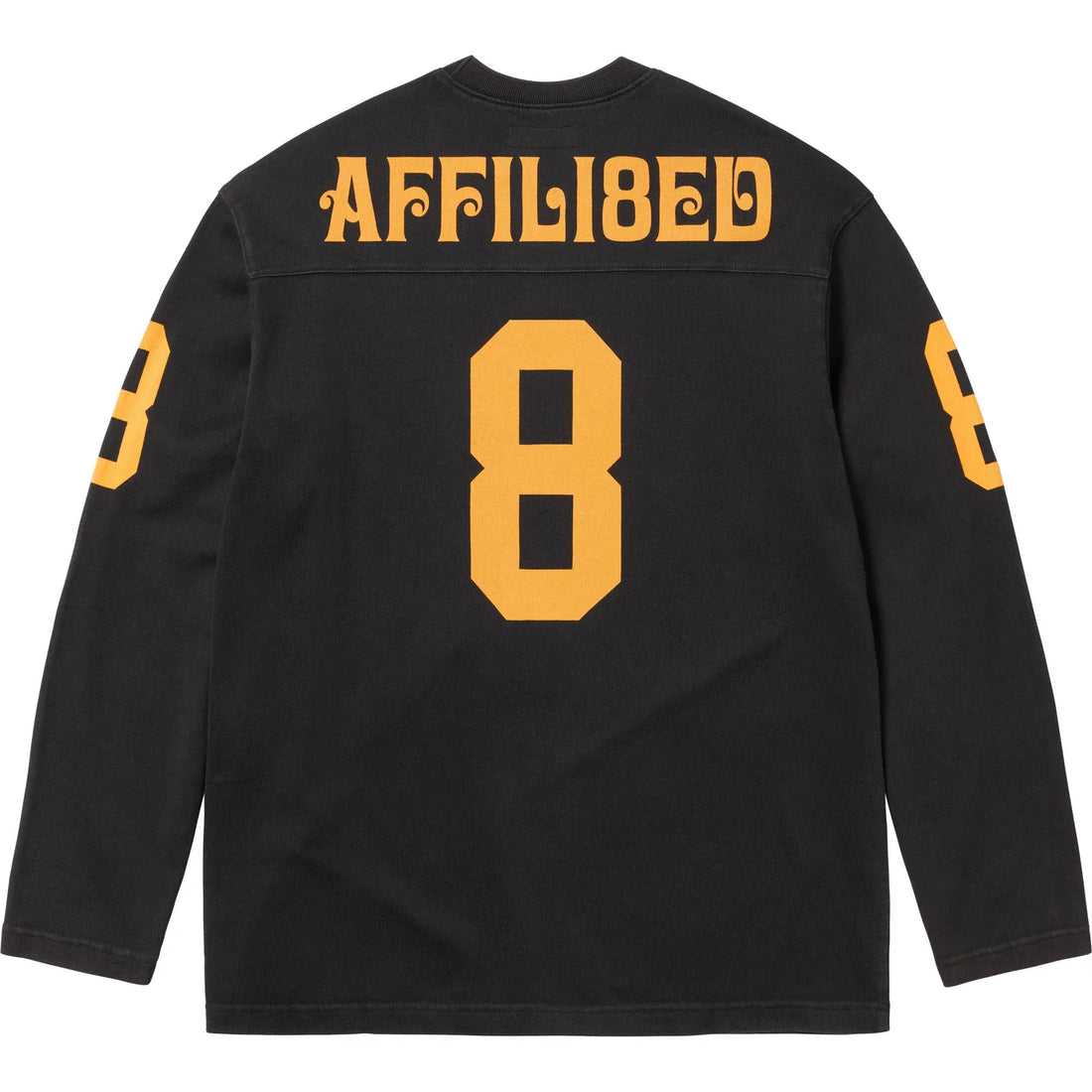 SUPREME AFFILIATED L/S FOOTBALL TOP BLACK