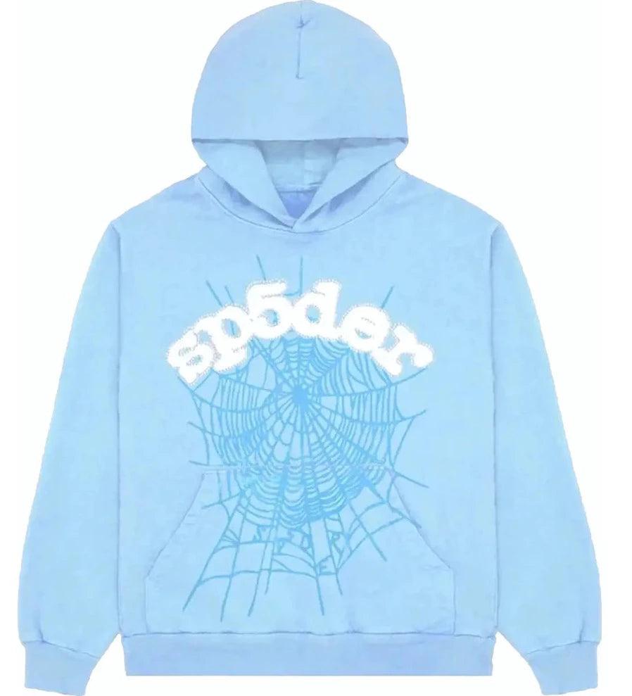 SP5DER WEB HOODIE DUSTY BLUE