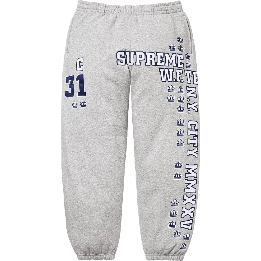 SUPREME LEAGUE CHAMPS ZIP UP TRACKSUIT GREY