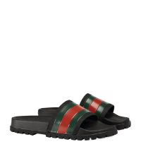 GUCCI Web Stripe Slides