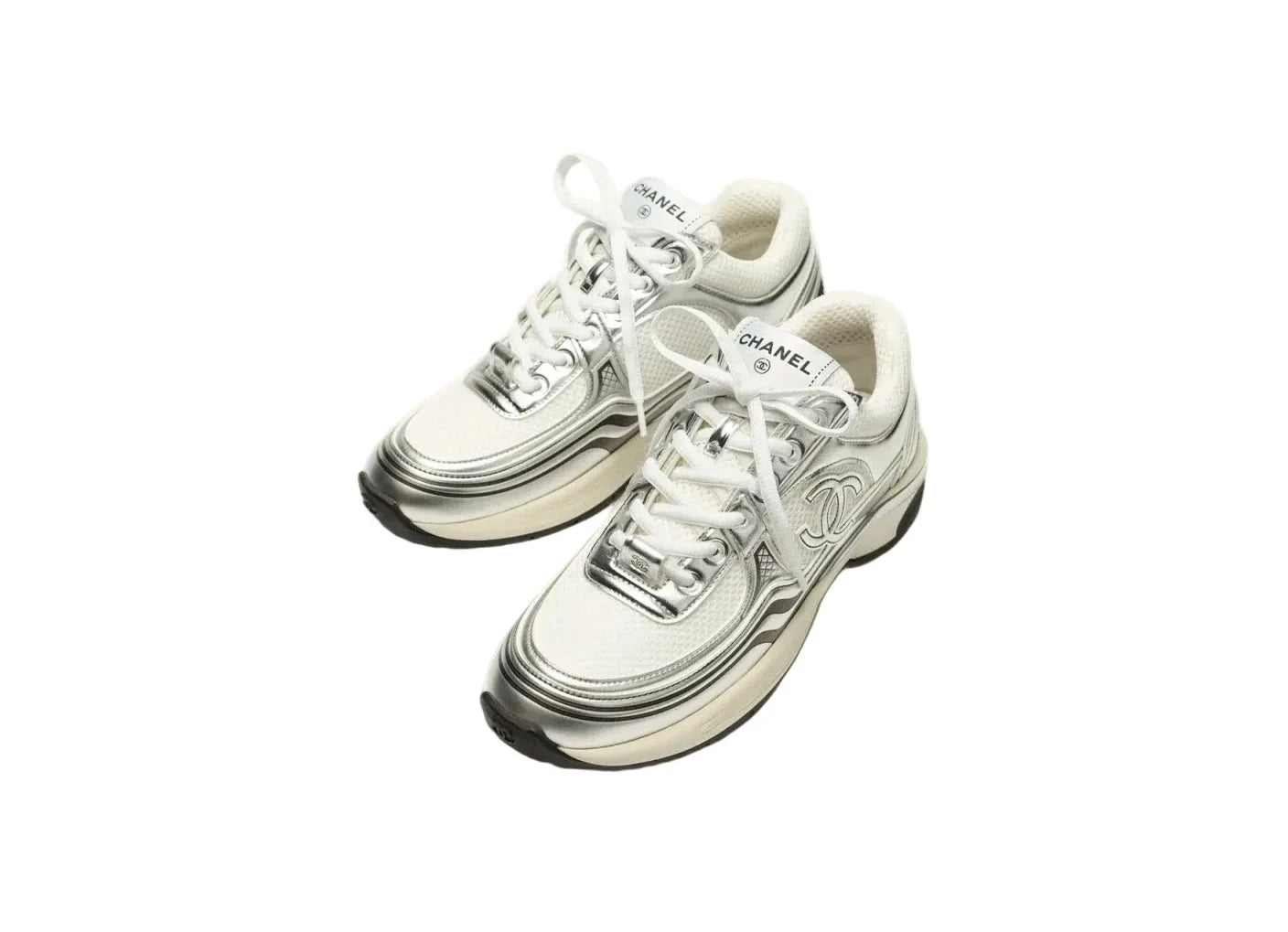 Chanel Classic sneakers White / Silver