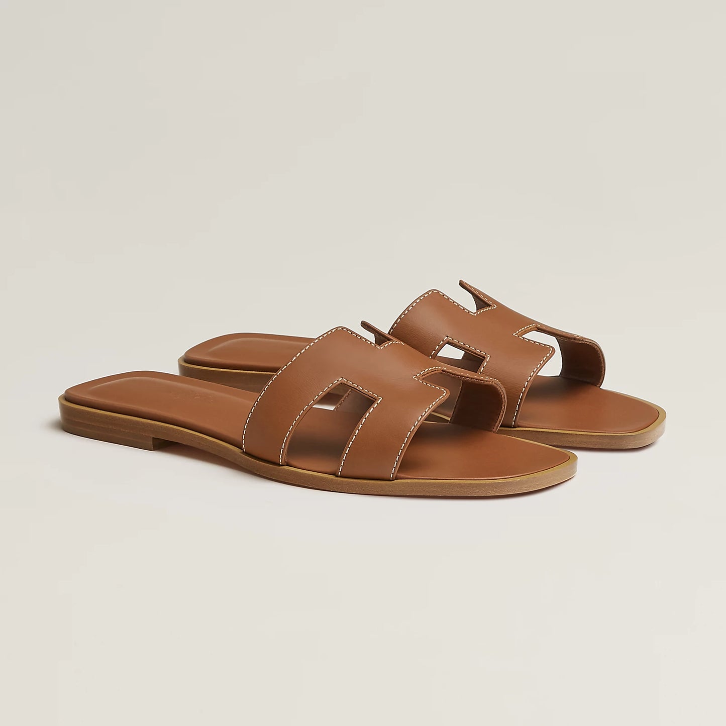 Hermes Oran Sandal Brown