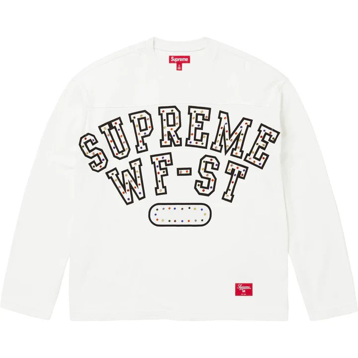 SUPREME ATHLETIC STUDDED L/S TOP WHITE