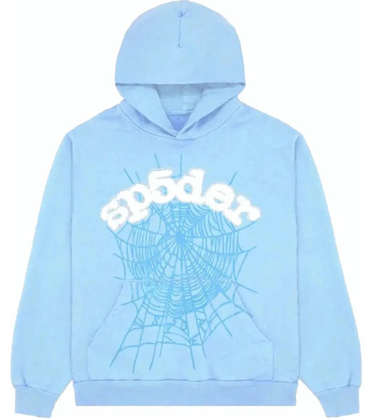 SP5DER WEB HOODIE DUSTY BLUE
