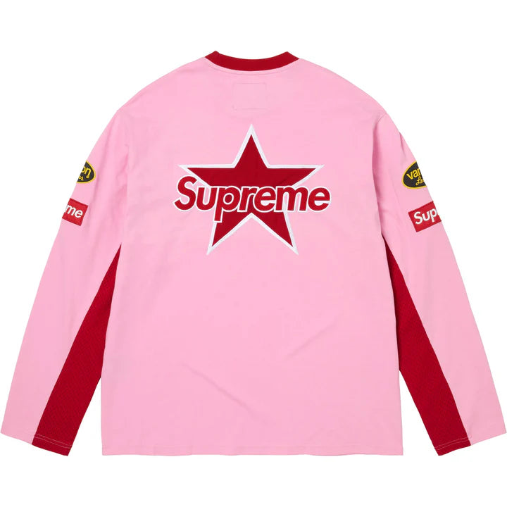 Supreme Vanson Leather L/S Top Pink