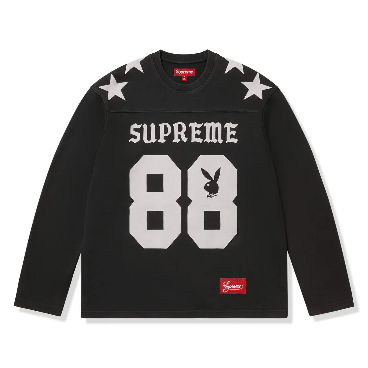 SUPREME PLAYBOY L/S FOOTBALL TOP BLACK