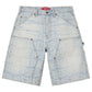 SUPREME REPEAT JACQUARD DOUBLE KNEE DENIM SHORT