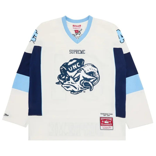 Supreme x Mitchell & Ness NCAA Hockey Jersey White